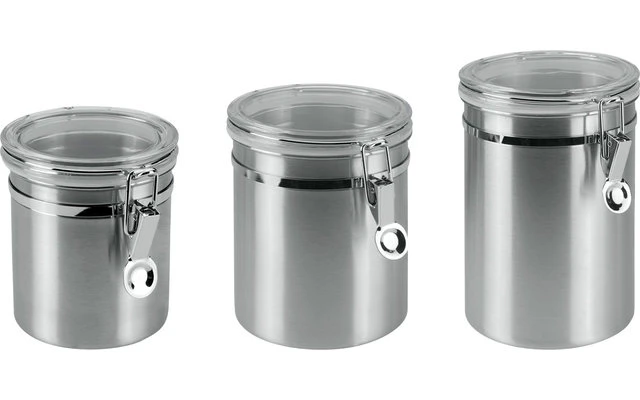 Metaltex Stainless Steel Storage Tin With Transparent Lid 0,7 L 4 Metaltex Stainless Steel Storage Tin With Transparent Lid 0,7 L - Image 2