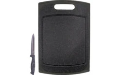 Steuber Cutting Board Granite Design 29 X 20 Cm Incl. Paring Knife 19 Cm