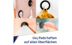 Silwy The One Metal Magnetic Hook Incl. Metal Nano-gel Pad 6.5 Cm 2 Pcs. Blue -Fritz Berger 297937 2652700