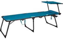 Berger Slimline Tripod Sun Lounger Light Blue