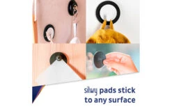 Silwy Clever Magnetic Hook Incl. Metal Nano-gel Pad 2 Pcs. Blue -Fritz Berger 337217 2581250 1
