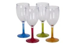 Set Of 4 Coloured Wine Glasses