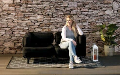 One Bar Armchair Element 1 Light Grey / Black