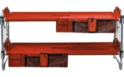 Disc-O-Bed Kid-O-Bunk Children Camping Bunk Bed Incl. Side Pockets Red / Silver -Fritz Berger 378506 2375672 1