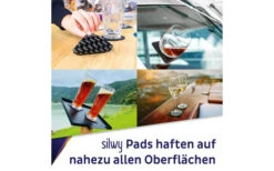 Silwy Longdrink Magnetic Plastic Glasses Incl. Metallic Gel Coasters 2 Pcs Transparent -Fritz Berger 435225 3101354