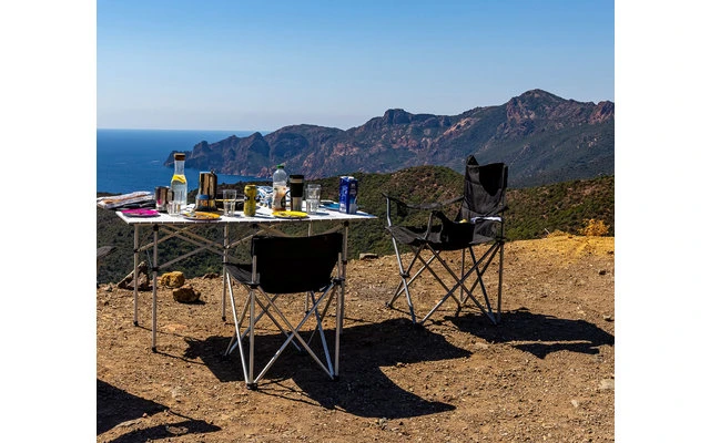 Basic Nature Travelchair Holiday Folding Chair Black 3 Basic Nature Travelchair Holiday Folding Chair Black