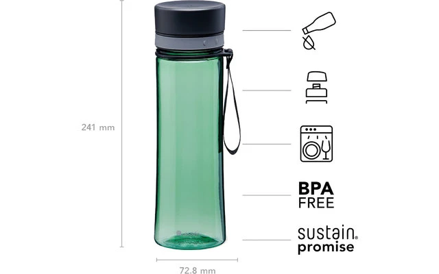 Aladdin Aveo Water Bottle 0.6 Liter Basil Green 8 Aladdin Aveo Water Bottle 0.6 Liter Basil Green - Image 6