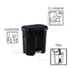 Rotho Waste Bin Duo 2 X 10 Liters Black 1 Rotho Waste Bin Duo 2 X 10 Liters Black -Fritz Berger 442056 3316886