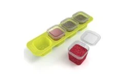 Rotho Domino Mini Freezer Jars Lime Green