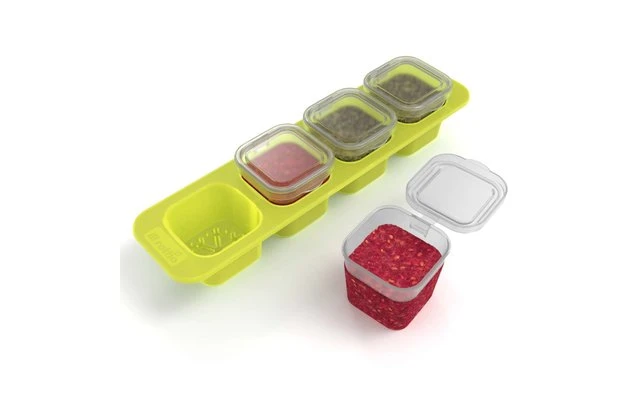 Rotho Domino Mini Freezer Jars Lime Green 3 Rotho Domino Mini Freezer Jars Lime Green