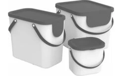 Rotho Albula Recycling Garbage System 25 Liters White -Fritz Berger 489477 3317696 2