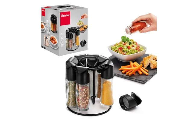 Metaltex Spice-8 Spice Rack White 3 Metaltex Spice-8 Spice Rack White