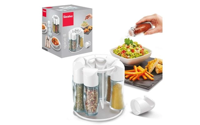 Metaltex Spice-8 Spice Rack White 6 Metaltex Spice-8 Spice Rack White - Image 4