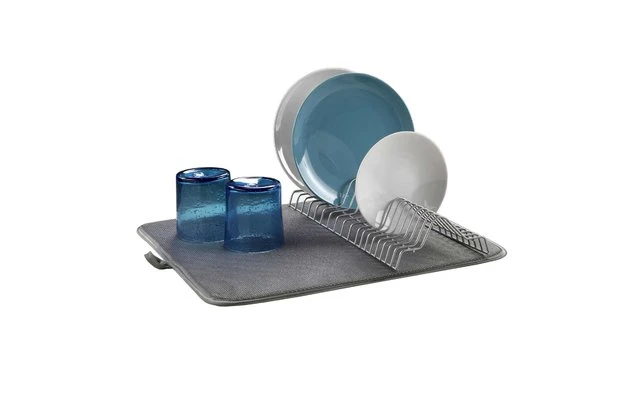 Metaltex Dry-Tex 2-in-1 Drainer With Microfiber Mat Silver 3 Metaltex Dry-Tex 2-in-1 Drainer With Microfiber Mat Silver