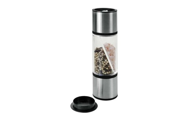 Metaltex Duo Salt And Spice Mill Silver / Black 3 Metaltex Duo Salt And Spice Mill Silver / Black