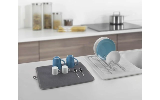 Metaltex Dry-Tex 2-in-1 Drainer With Microfiber Mat Black 6 Metaltex Dry-Tex 2-in-1 Drainer With Microfiber Mat Black - Image 4