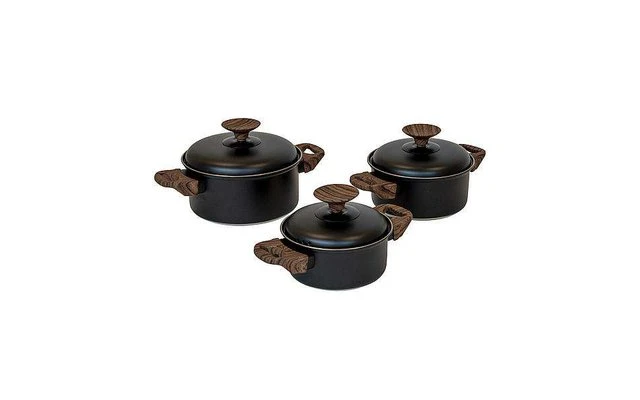 Bo-Camp Industrial Cookware Set Stewert Pot Set 3 Pieces 3 Bo-Camp Industrial Cookware Set Stewert Pot Set 3 Pieces
