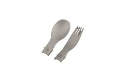 Robens Collapsible Light Metal Cutlery Set 2 Pieces Silver