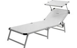 Brunner Marbella Sun Lounger With Adjustable Sunshade White