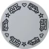 Pufz Glass Coaster Caravan Gray White / Black Print