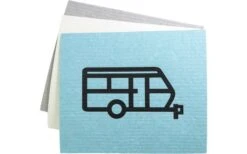 Pufz Swedish Tea Towel Caravan Pattern Gray -Fritz Berger 553297 3623176 7