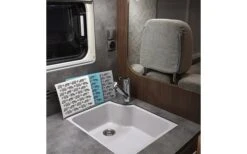 Pufz Swedish Tea Towel Caravan Pattern Gray -Fritz Berger 553627 3623248 7