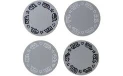 Pufz Glass Coaster Caravan Gray White / Black Print 13 Pufz Glass Coaster Caravan Gray White / Black Print -Fritz Berger 553639 3655522