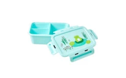 Rice Melamine Lunch Box With Frogs Light Blue 21 X 14 X 7.5 Cm