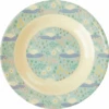 Rice Melamine Children's Bowl With Swans Light Blue 20 Cm