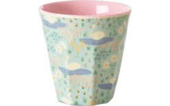 Rice Melamine Children's Mug Small With Dinosaurs Green 200 Ml -Fritz Berger 560662 3702218