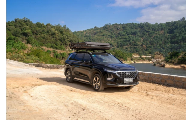 Tambu Yano Car Roof Tent For 2 People Brown 9 Tambu Yano Car Roof Tent For 2 People Brown - Image 7