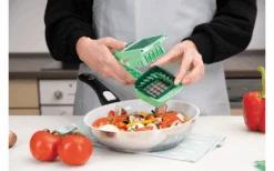 Nicer Dicer Quick Professional Set Vegetable Slicer 12 Pieces Green 6 Nicer Dicer Quick Professional Set Vegetable Slicer 12 Pieces Green -Fritz Berger 578051 3958375
