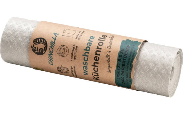 Chinchilla Washable Kitchen Roll Wood Cellulose And Cotton Gray 4 Chinchilla Washable Kitchen Roll Wood Cellulose And Cotton Gray - Image 2