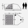 Kampa Mersea 4 Camping Tent With Poles For 4 People 430 X 270 X 140 Cm -Fritz Berger 610383 4418987