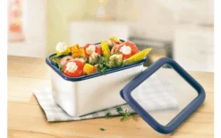 HoneyWare Enamel Food Storage Box S High 0.7 Liters Blue -Fritz Berger 618367 4417659