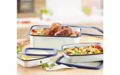 HoneyWare Flat Enamel Food Storage Box S Flat 0.42 Liters Blue 7 HoneyWare Flat Enamel Food Storage Box S Flat 0.42 Liters Blue -Fritz Berger 633515 4401607