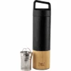 Rebel Outdoor Thermos Flask With Tea Strainer 530 Ml Bamboo Black -Fritz Berger 647268 4558422