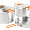 GSI Glacier Stainless Steel Base Camper Cooking Set 6 Piece Large -Fritz Berger 648930 4582071