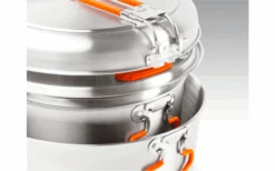 GSI Glacier Stainless Steel Base Camper Cooking Set 6 Piece Large -Fritz Berger 648942 4582095