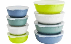 Rotho Tresa Bowl With Lid 0.35 Liters Green Blue