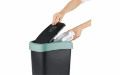 Rotho Twist Waste Garbage Can With Swing And Hinged Lid 25 Liters Lime Green -Fritz Berger 689406 4830116 1