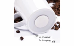 Silwy Porcelain Magnetic Handle Cups CAMPING Set Of 2 Incl. Metal Nano Gel Pads BLACK -Fritz Berger 693629 4711769