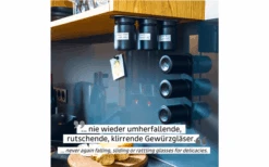 Silwy Delicatessen Magnetic Glasses ALL BLACK (192 Ml) Set Of 3 Incl. Metal Bar