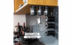 Silwy Delicatessen Magnetic Glasses ALL BLACK (192 Ml) Set Of 3 Incl. Metal Bar -Fritz Berger 706742 4793213