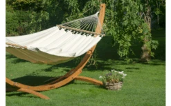 La Siesta Florencia Double Bar Hammock Organic Cotton Latte -Fritz Berger 707555 4913354