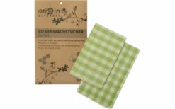 Origin Outdoors Beeswax Cloths Set Of 2 Light Green Checkered -Fritz Berger 720437 4922036