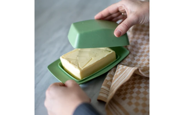 Koziol Rio Butter Dish Nature Leaf Green 4 Koziol Rio Butter Dish Nature Leaf Green - Image 2