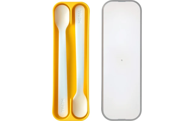Mepal Mio Feeding Spoon Set 2 Pieces Yellow 3 Mepal Mio Feeding Spoon Set 2 Pieces Yellow