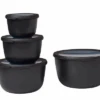 Mepal Cirqula Multi Bowl Set Round 4 Pieces 500 / 1000 / 2000 / 3000 Ml Nordic Black -Fritz Berger 752691 5025381