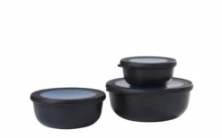 Mepal Cirqula Multi Bowl Set Round 3 Pieces 350 / 750 / 1250 Ml Nordic Denim